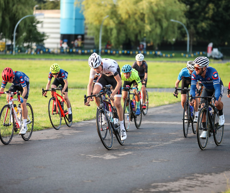 Sprint taking place at the cycle track.